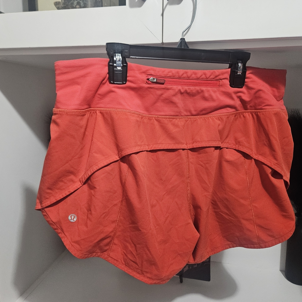 lululemon athletica Women's Vibrant Orange Athletic Shorts